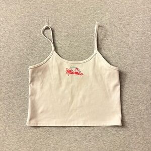SET Active Cream Camisole with Red Logo